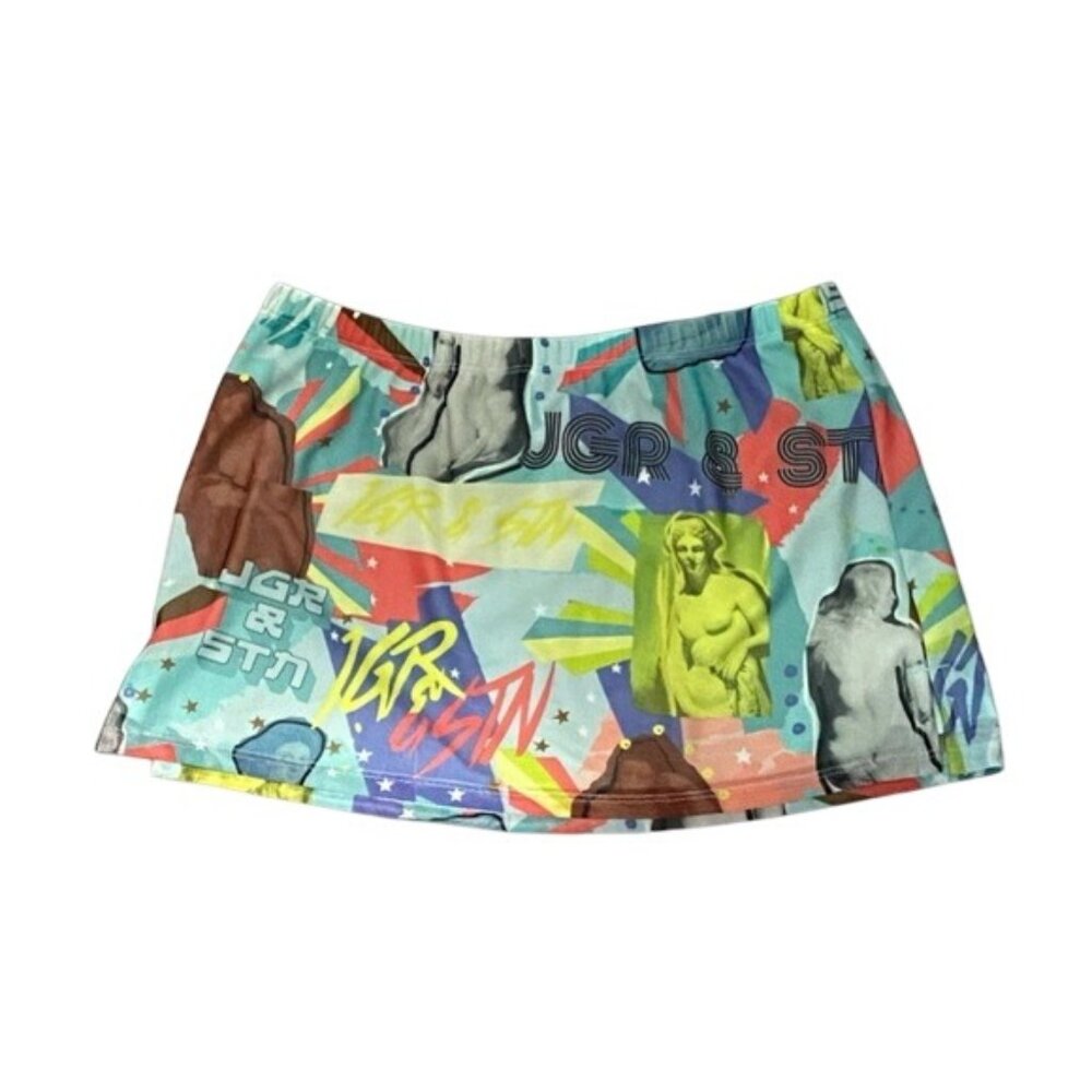 Jgr & Stn Miami Print Mini Skirt